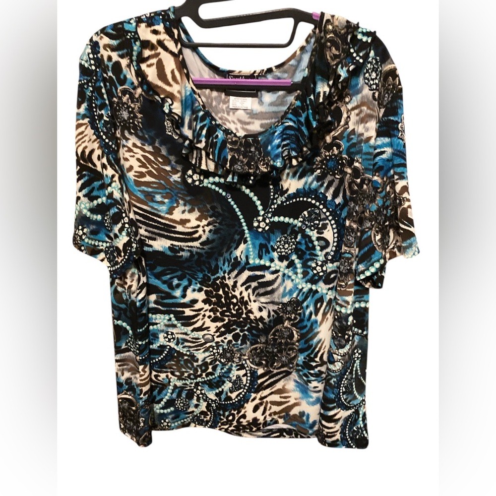 Southern Lady Multicolor Print Top